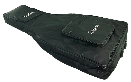 Zenison DOUBLE NECK Electric Guitar PADDED GIG BAG Shoulder Straps 42" Black
