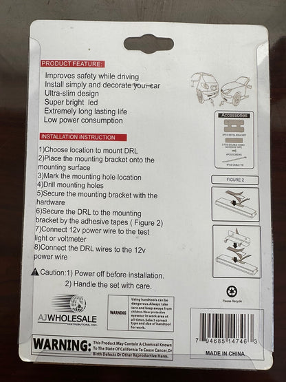 LED LIGHTS 6 Bulb 2 Strips Car Daytime