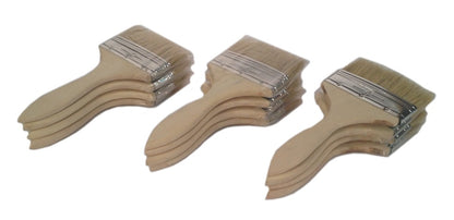 12 Pack of 4" Paint Brushes for Paint, Stains, Varnishes, Glues, Touch-up and Gesso
