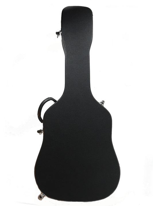 Hardshell Guitar Case for 6 or 12 Strings Acoustic Classical Dreadnought Black Heavy Duty Plush Lining