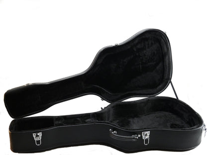 Hardshell Guitar Case for 6 or 12 Strings Acoustic Classical Dreadnought Black Heavy Duty Plush Lining
