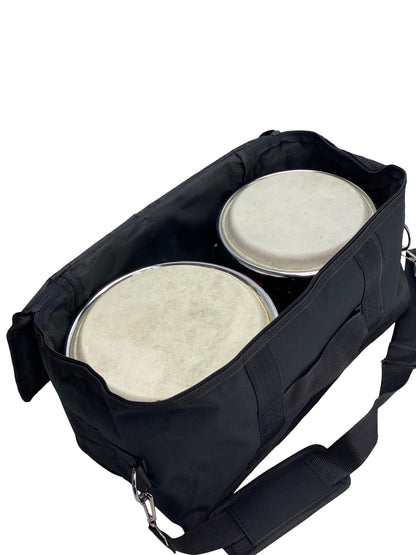 Zenison Bongo Drum Gig Bag 7+8" Deluxe Interior Padding Carrying Strap & Handle