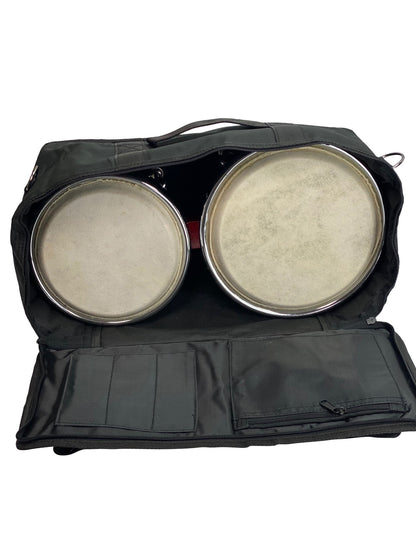 Zenison Bongo Drum Gig Bag 7+8" Deluxe Interior Padding Carrying Strap & Handle