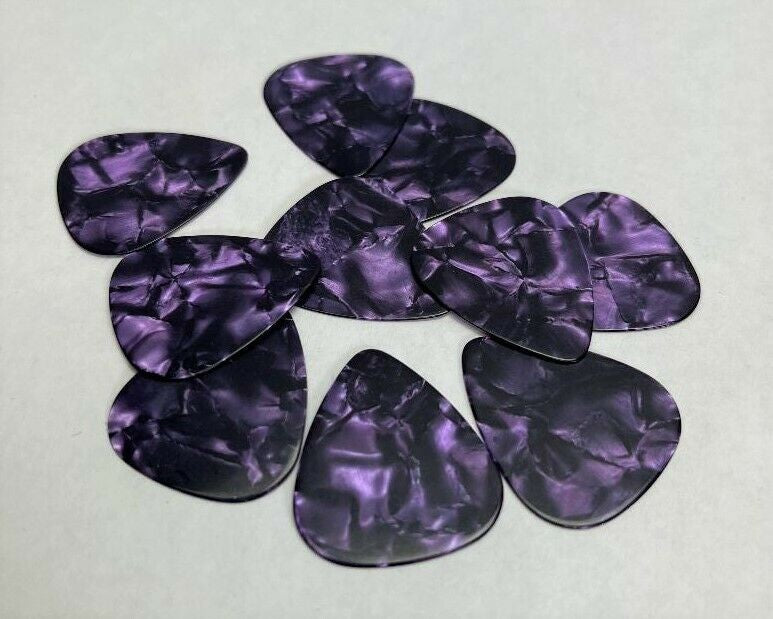 LOT of 10 PURPLE Tortoise - GUITAR PICKS Celluloid .48mm