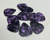 LOT of 10 PURPLE Tortoise - GUITAR PICKS Celluloid .48mm