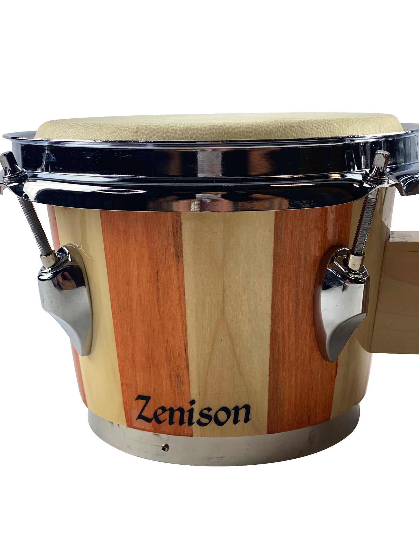 BONGOS 7 & 8" inch SET NATURAL LIGHT WOOD DUAL DRUMS WORLD LATIN Percussion NEW