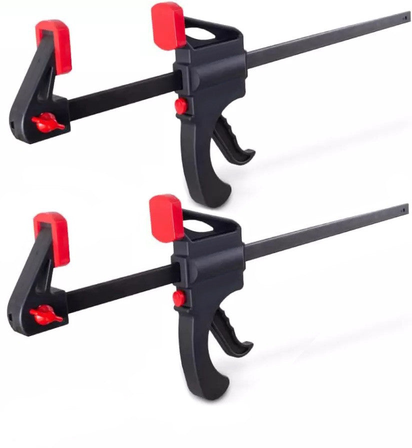 12" Nylon Quick Grip F Style Ratcheting Bar Clamp for Wood Working with Quick Release Trigger