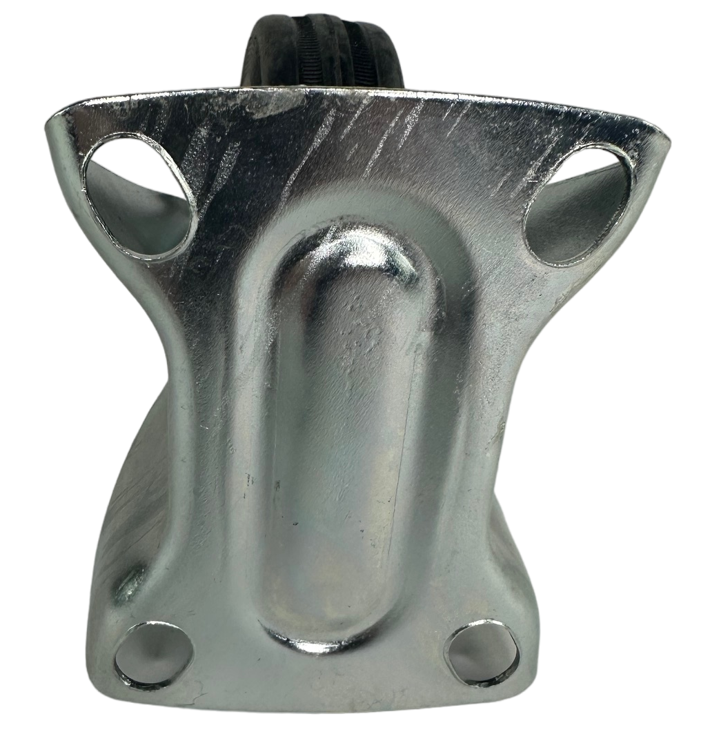 <p>4x1" Rubber Caster Wheel - Stationary w/ 4 point Mounting Holes</p>