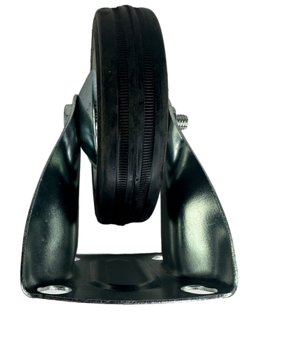 <p>4x1" Rubber Caster Wheel - Stationary w/ 4 point Mounting Holes</p>