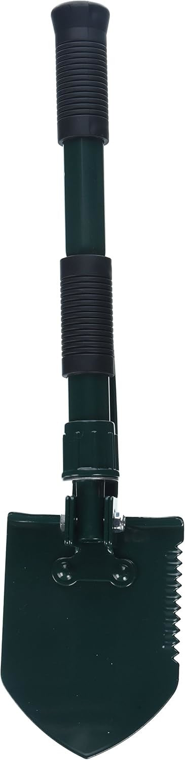 AJ Tools Foldable Shovel for Hiking / Metal Detecting - 16" Unfolded, 6" Folded