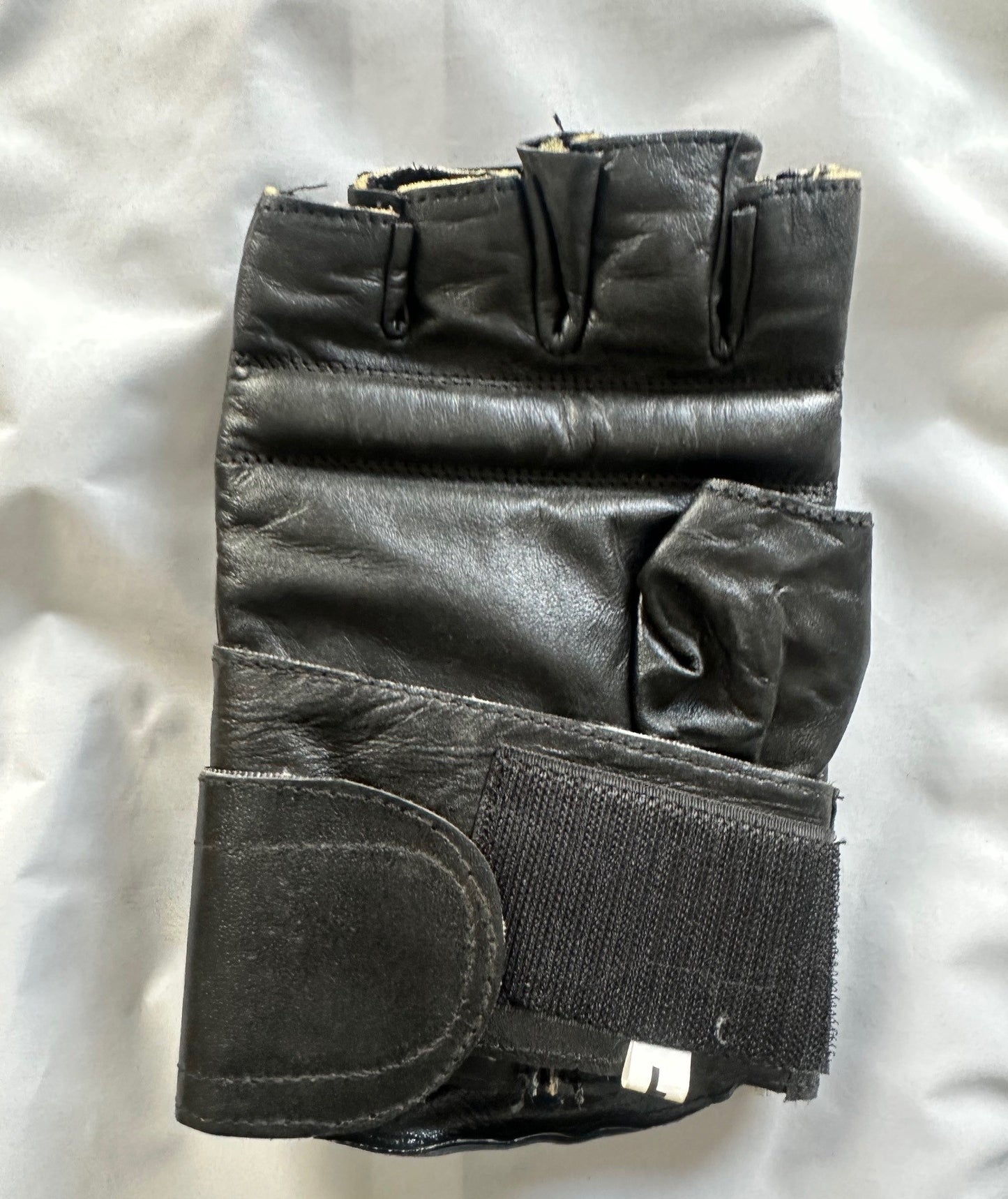 OPEN BOX Top Ring Leather Heavy Bag Training Fingerless Sparing MMA Gloves XL