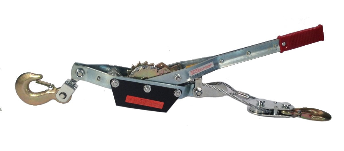 3 Ton Heavy-Duty Hand Puller with Cable Rope – 6000 lbs Capacity, Dual (2) Gear, 2 Hooks – Come Along Cable Puller Tool