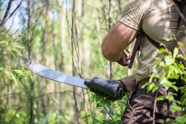 Machete Knife  18" Heavy Duty Heat Treated Steel Blade, 24" Long Survival Knife
