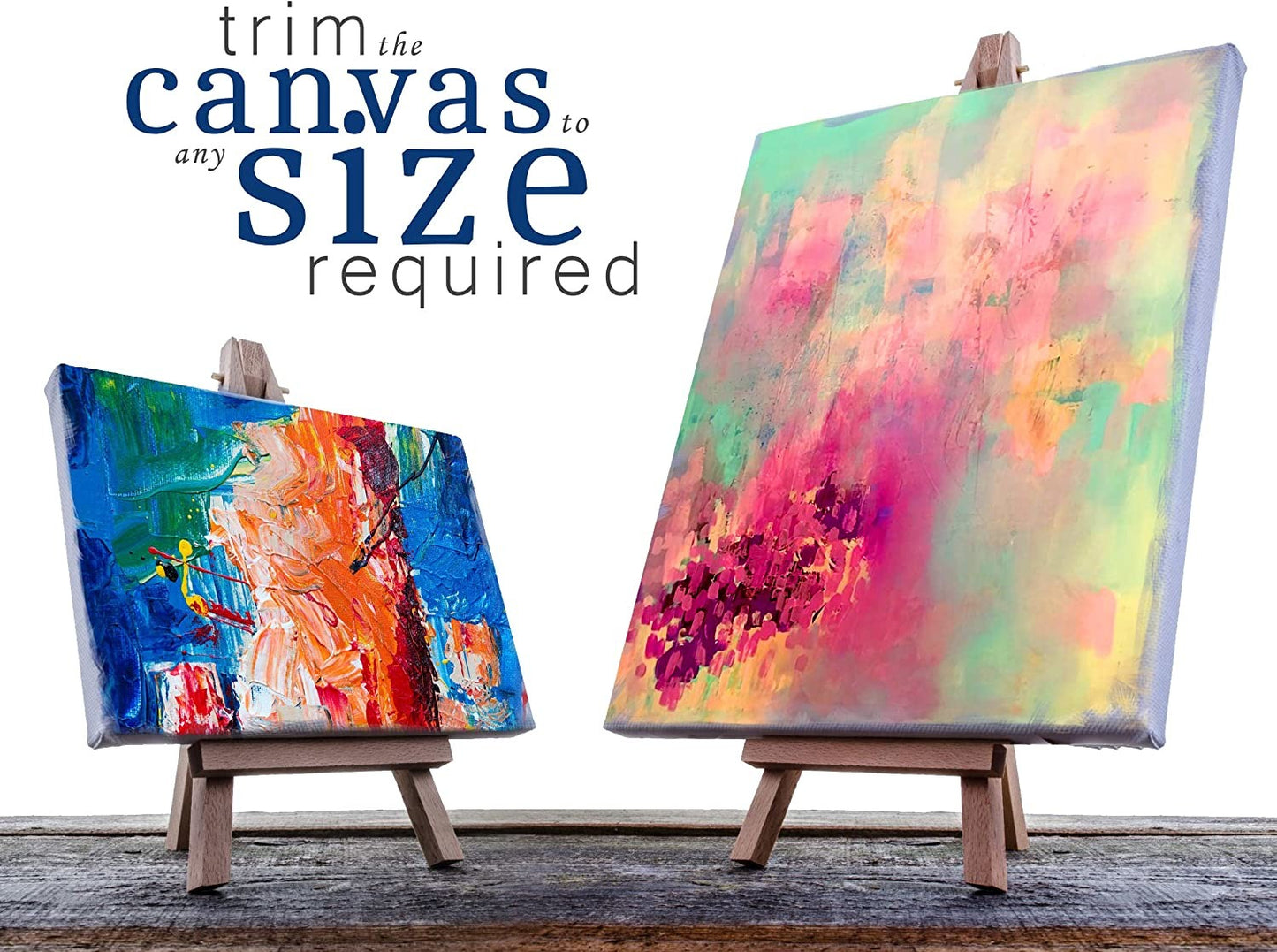 65 Yard Canvas Roll Pure Cotton Duck Double Primed Acrylic Gesso Canvas 8" Wide