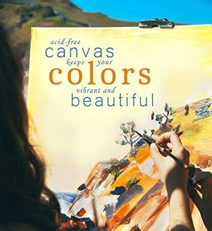 65 Yard Canvas Roll Pure Cotton Duck Double Primed Acrylic Gesso Canvas 8" Wide