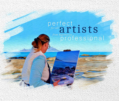 65 Yard Canvas Roll Pure Cotton Duck Double Primed Acrylic Gesso Canvas 8" Wide