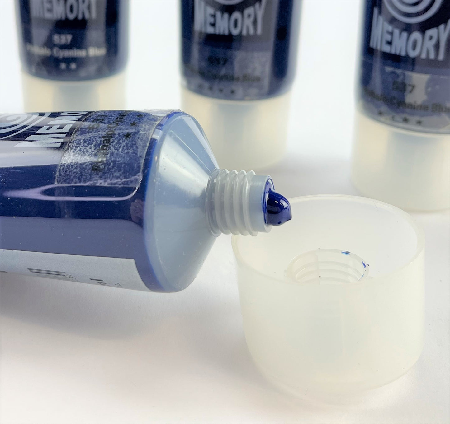 Set of 5 Blue Acrylic Paint Tubes 120mls Each Professional Artist Paint Set