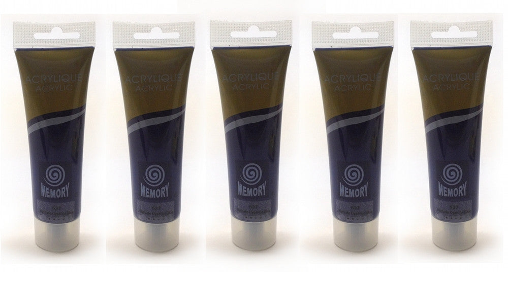 Set of 5 Blue Acrylic Paint Tubes 120mls Each Professional Artist Paint Set