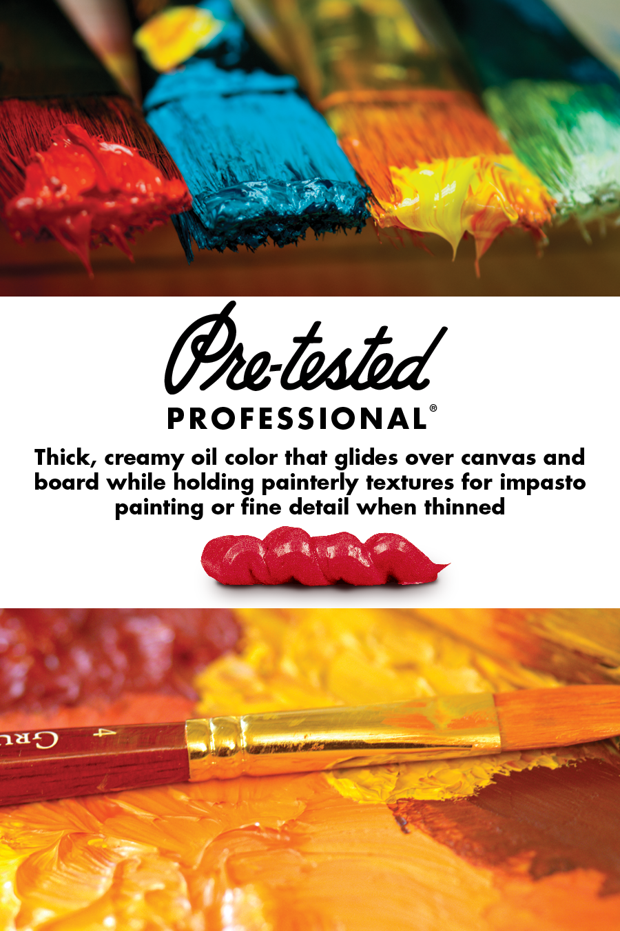 Scarlet Red Oil Paint, Artist Quality Color 205, 200 ml Tube, ASTM D4236