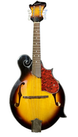 Zenison Sunburst Manodlin 8 String Acoustic F-Style Mandolin Silver Hardware