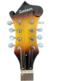 Zenison Sunburst Manodlin 8 String Acoustic F-Style Mandolin Silver Hardware