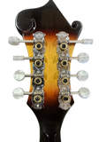 Zenison Sunburst Manodlin 8 String Acoustic F-Style Mandolin Silver Hardware