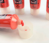 Set of 5 Red Acrylic Paint Tubes 120mls Professional Artist Paint Set Scarlet