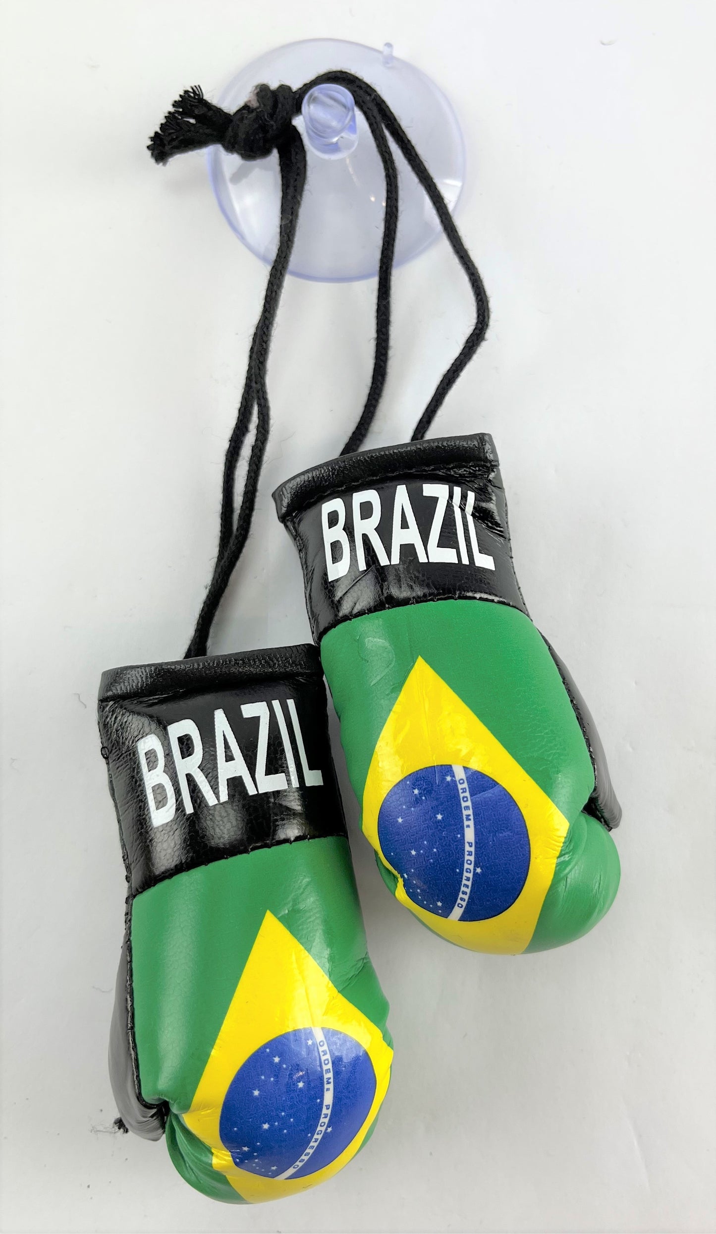 <p><strong>Mini Boxing Gloves BRAZIL Country Flag National Pride MMA Car Mirror D&eacute;cor</strong></p>