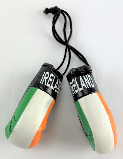 <p><strong>Mini Boxing Gloves IRELAND Country Flag National Pride MMA Car Mirror D&eacute;cor</strong></p>