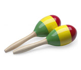 Zenison Large Authentic Wooden Maracas 3" x 9.5" Pair of Professional Maracas