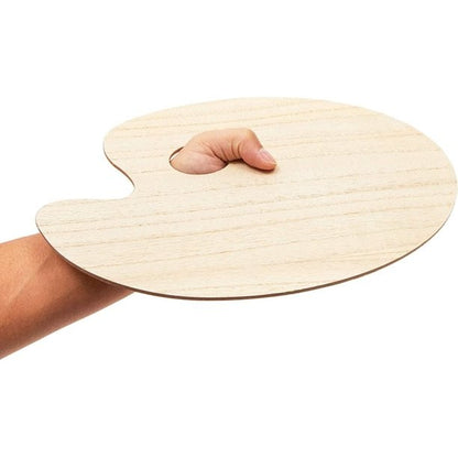 Large Paint Palette Tray Classically Designed Basswood Palette with Thumb Hole