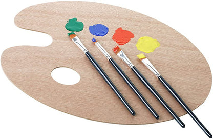 Large Paint Palette Tray Classically Designed Basswood Palette with Thumb Hole