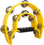 Zenison Double Row Tambourine - Ergonomic Handle & Metal Jingles
