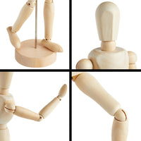 12" Artists Wooden Jointed Mannequin for Drawing The Human Figure or Home Decoration