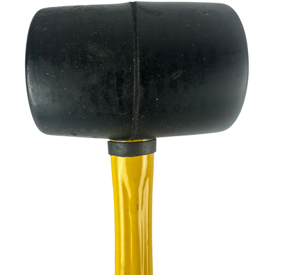 3-Piece Rubber Mallet Set Fiberglass Handle 8 oz, 16 oz, 32 oz Durable Double-Faced Heads