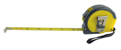 12ft by 1/2" Retractable Tape Measure, Thumb Lock & Belt Clip, Stud Marks 16"