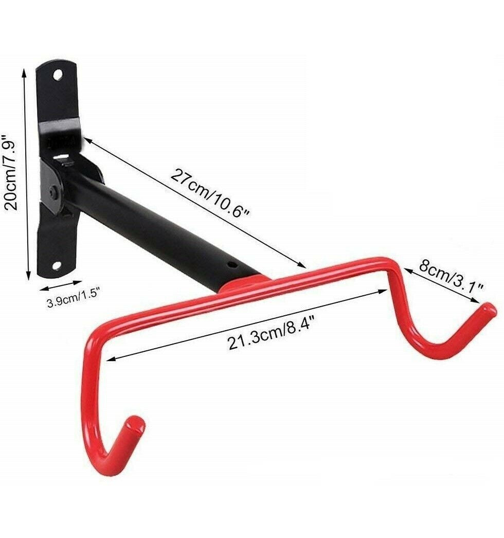 Bike Flip Up Bicycle Storage Hanger Rack Garage Wall Mount Holder Heavy Duty