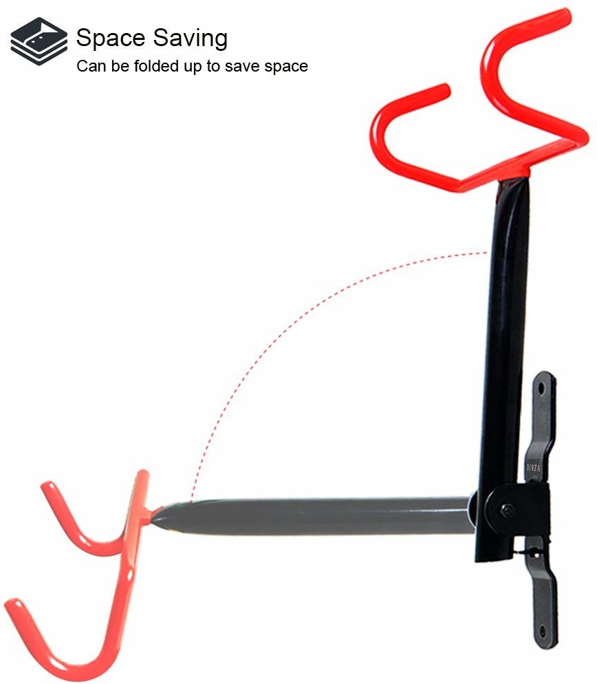 Bike Flip Up Bicycle Storage Hanger Rack Garage Wall Mount Holder Heavy Duty