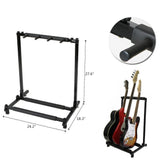 Zenison 3 Instrument Guitar Stand Display Rack Folding Padded All Guitars