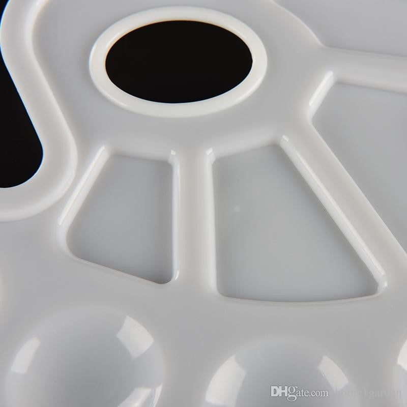 Artist Plastic Palette, Paint Mixing Oil, Acrylic, Watercolor, 10 Section Tray