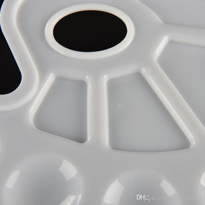 Artist Plastic Palette, Paint Mixing Oil, Acrylic, Watercolor, 10 Section Tray