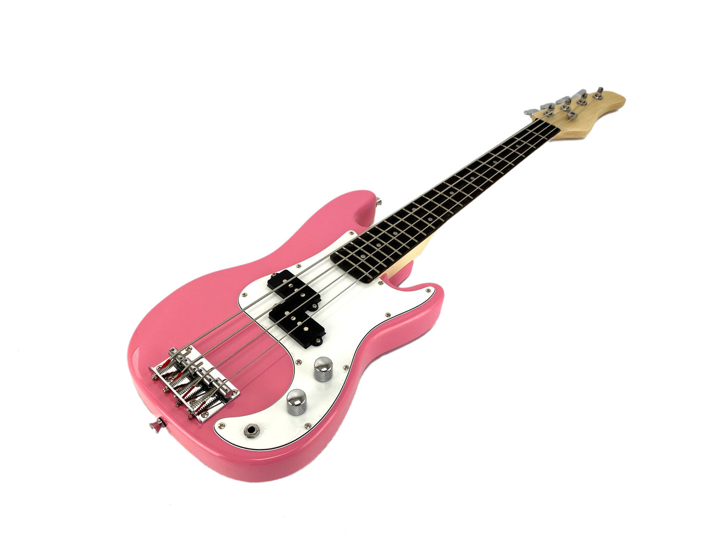 Electric Base Guitar, Small Scale 36 Inch Childrens Sized Mini, Color: Pink