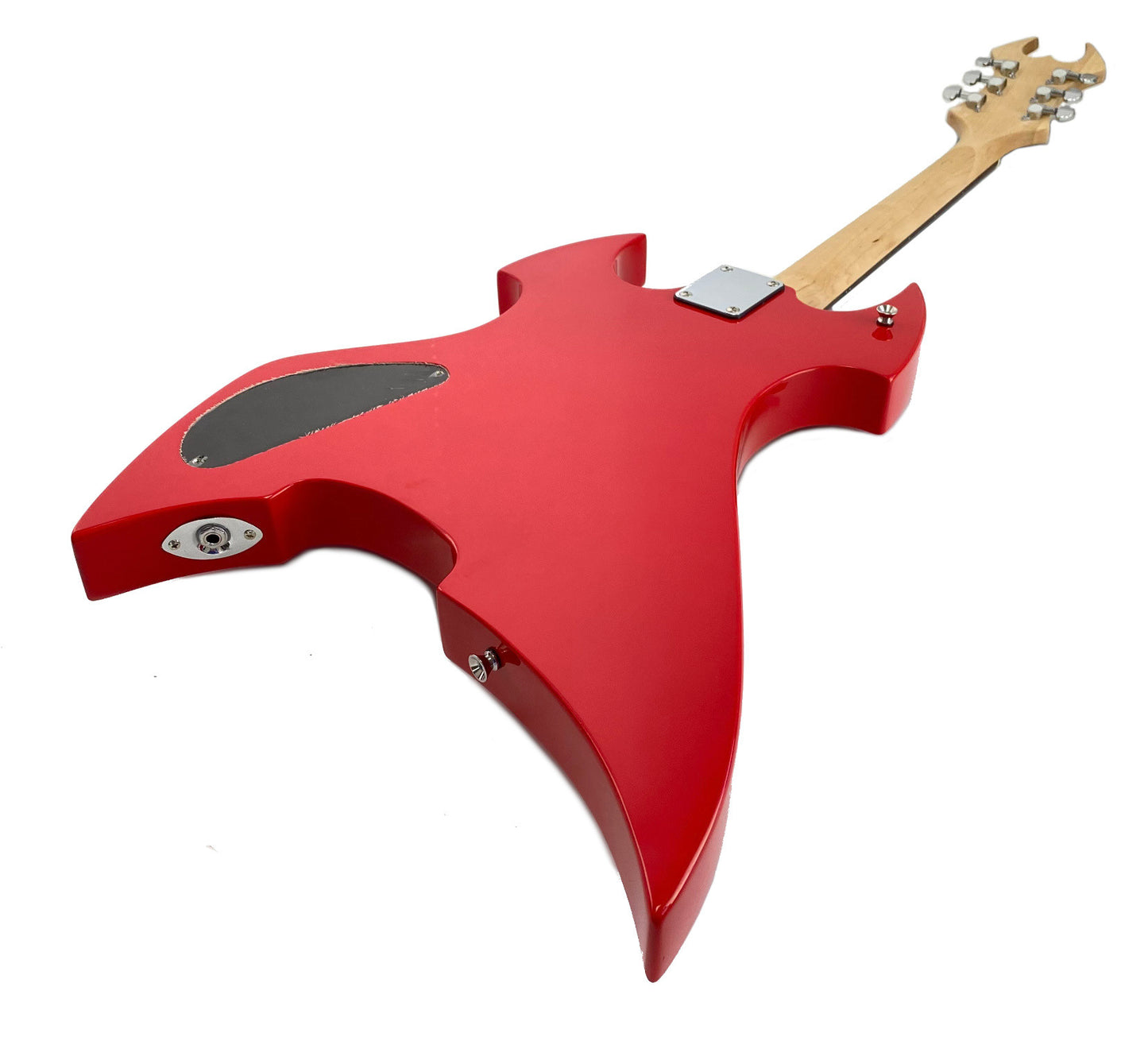 Full Size Right Handed Heavy Metal Style Electric 6 String Guitar, Solid Wood Body, Bolt on Neck Deep Red