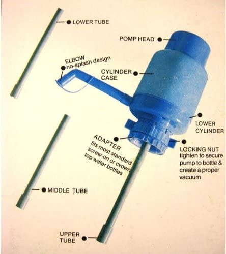 Manual Water Pump Dispenser for 5-6 Gal Barrel, Drinking Water Hand Press Pump