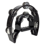 Double Row TAMBOURINE - Metal Jingles Hand Held Percussion Ergonomic Handle