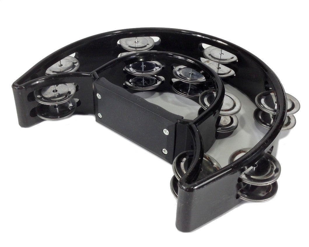 Double Row TAMBOURINE - Metal Jingles Hand Held Percussion Ergonomic Handle