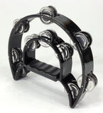 Double Row TAMBOURINE - Metal Jingles Hand Held Percussion Ergonomic Handle
