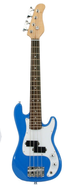Electric Base Guitar, Small Scale 36 Inch Childrens Sized Mini, Color: Blue