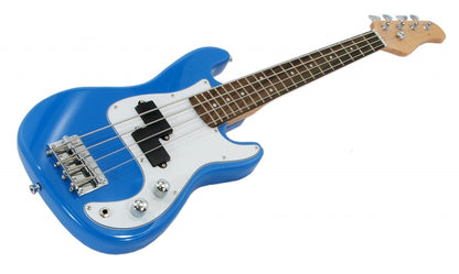 Electric Base Guitar, Small Scale 36 Inch Childrens Sized Mini, Color: Blue