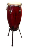 Zenison 12" CONGA DRUM with STAND Latin Percussion TUMBA - Red Wine Wood